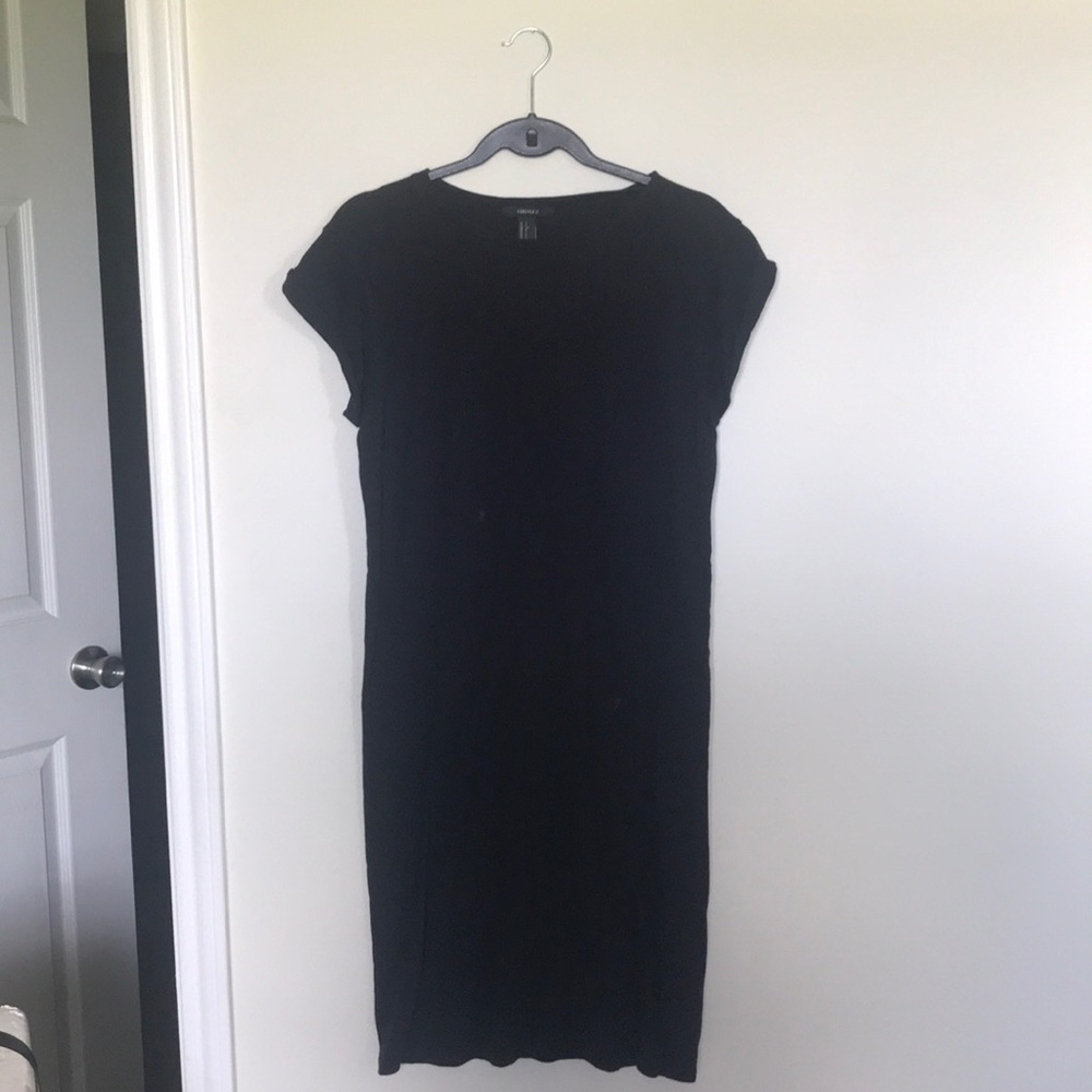 mid length black dress